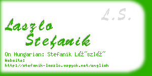 laszlo stefanik business card
